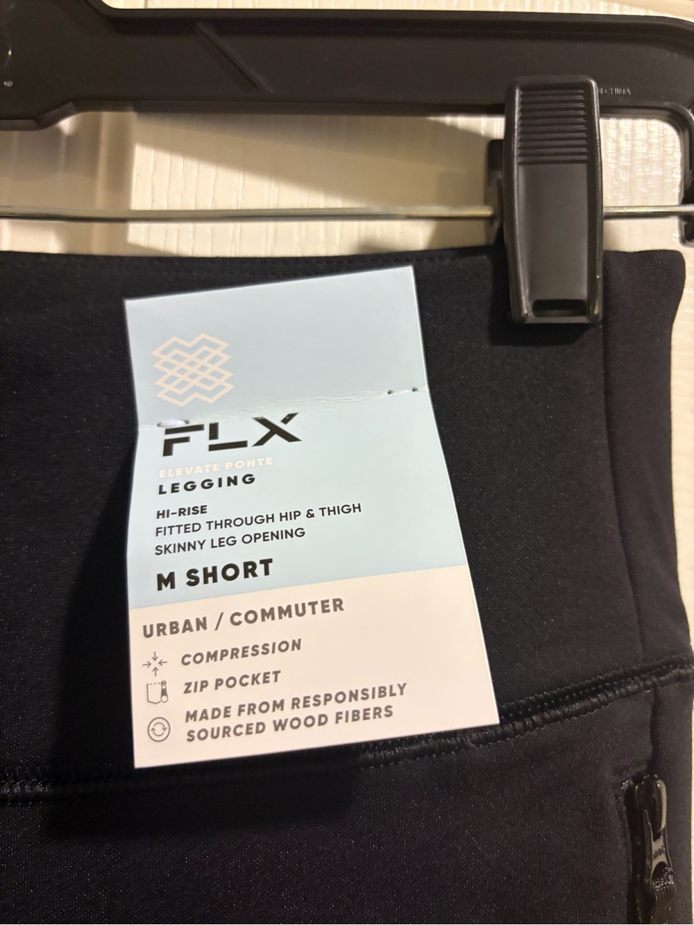 FLX Elevate Pointe Hi-Rise Legging - Black (M Short)